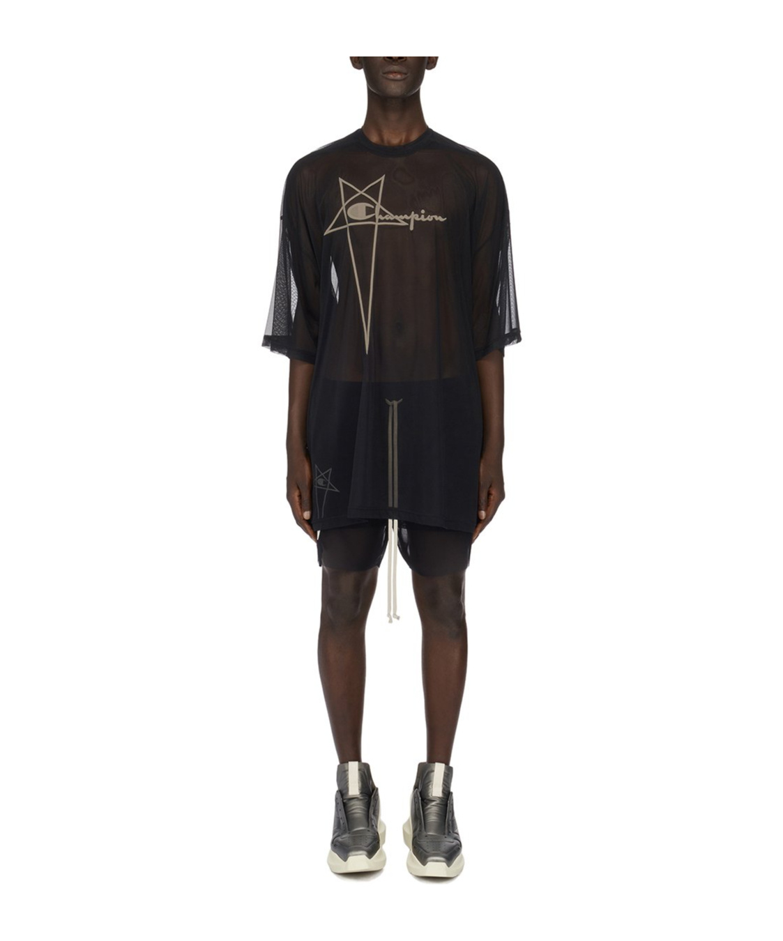 Rick Owens X Champion Tommy Crewneck T-shirt In Black