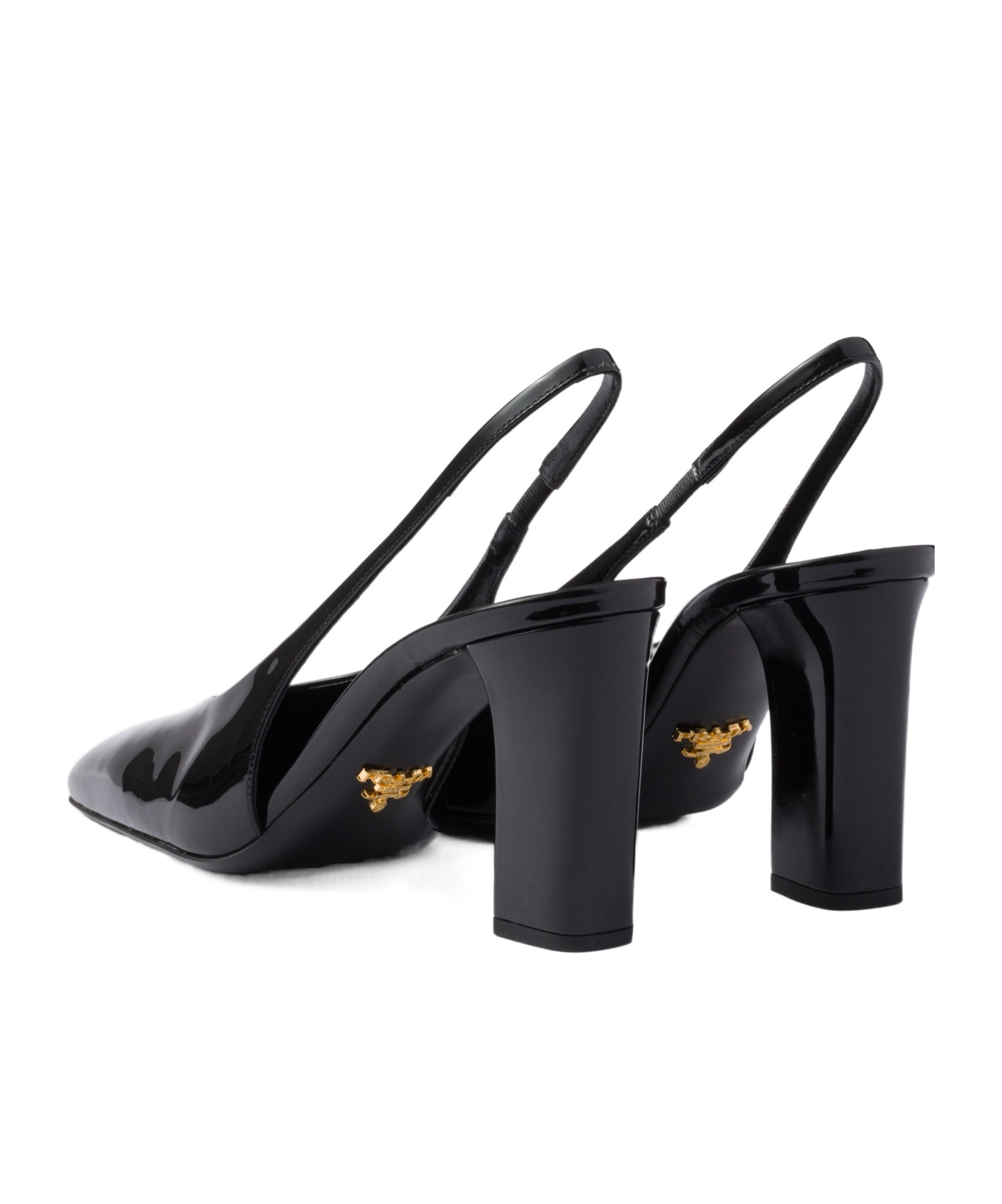 PRADA PATENT LEATHER SLINGBACK PUMPS