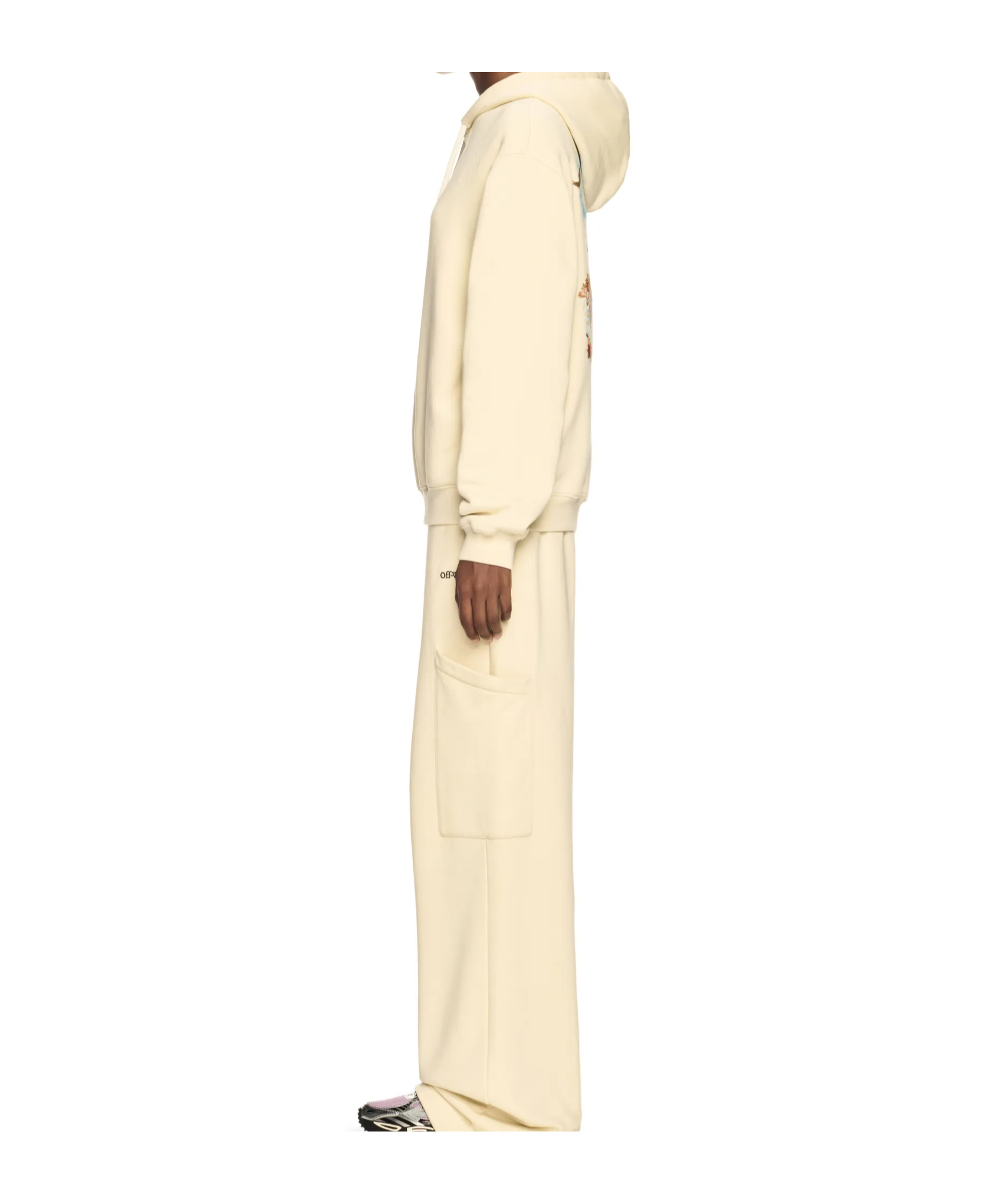 Off-white Off White 'cloud Arrow' Hoodie In Nude