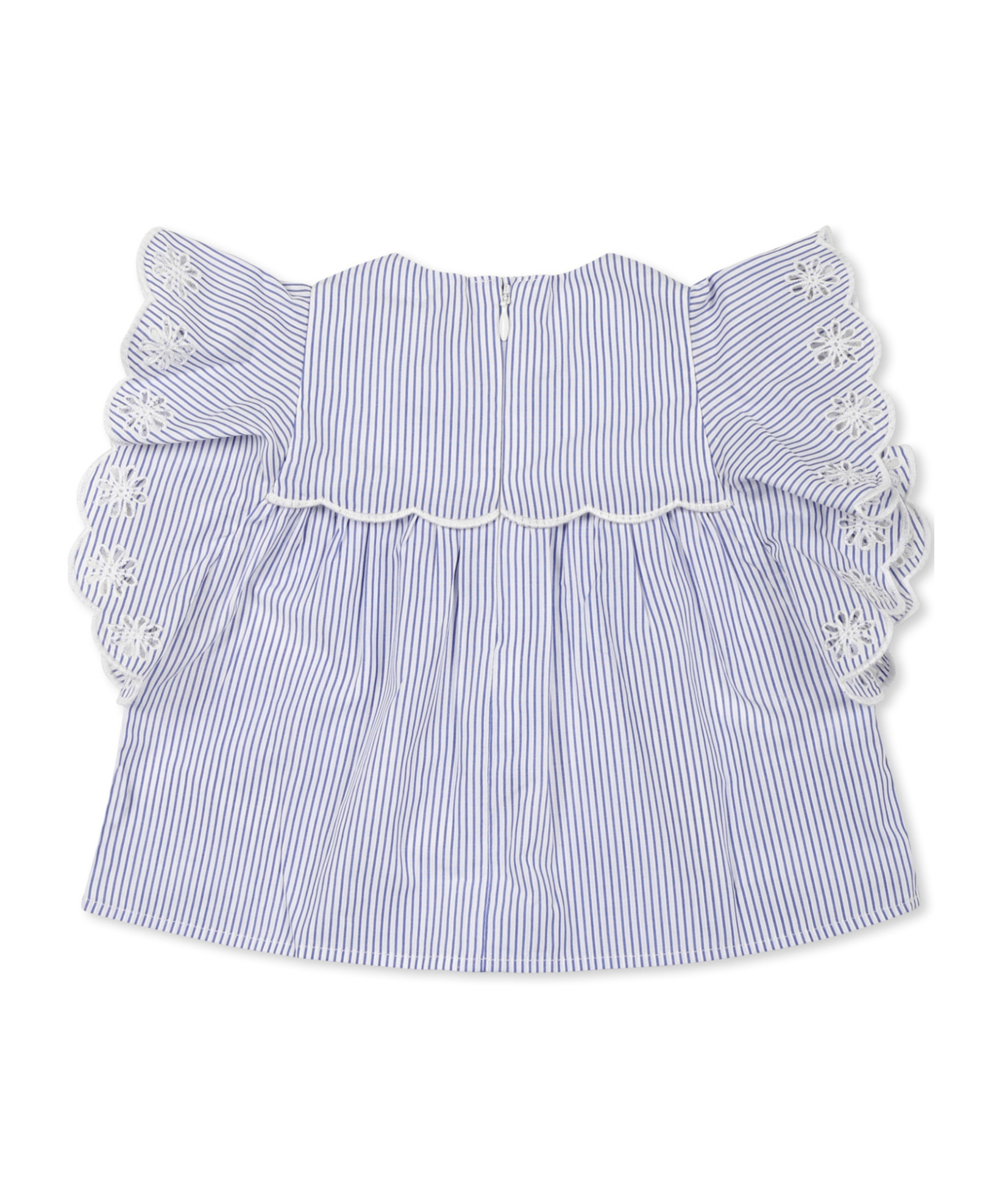Chloé Striped Ruffled Blouse In White