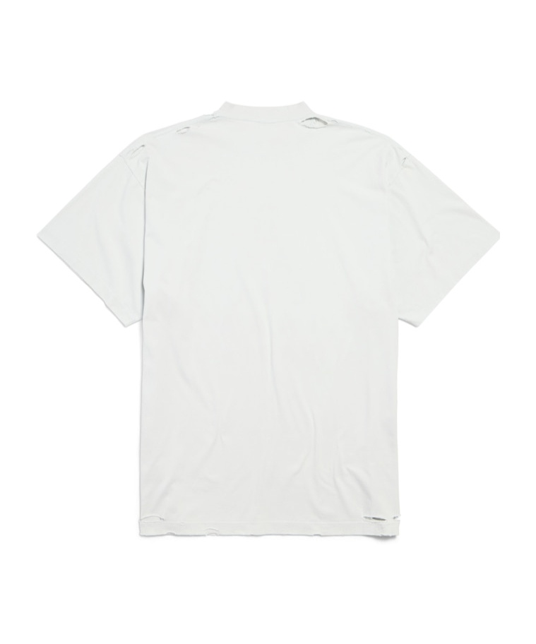 Balenciaga Open-necked Black Shirt In White