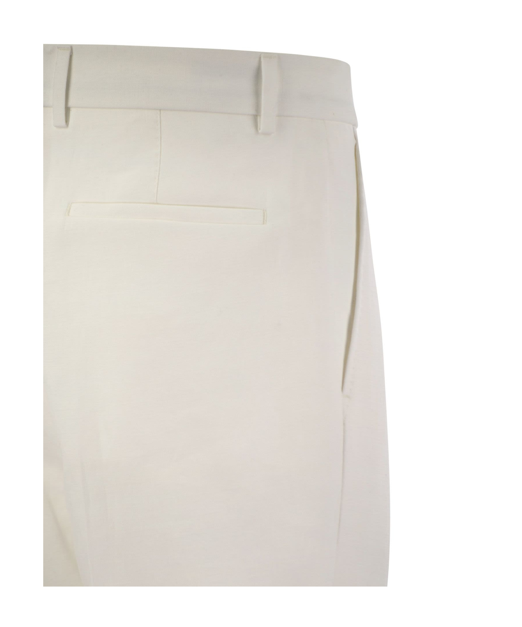 Brunello Cucinelli Cotton Slim Fit Pants In White