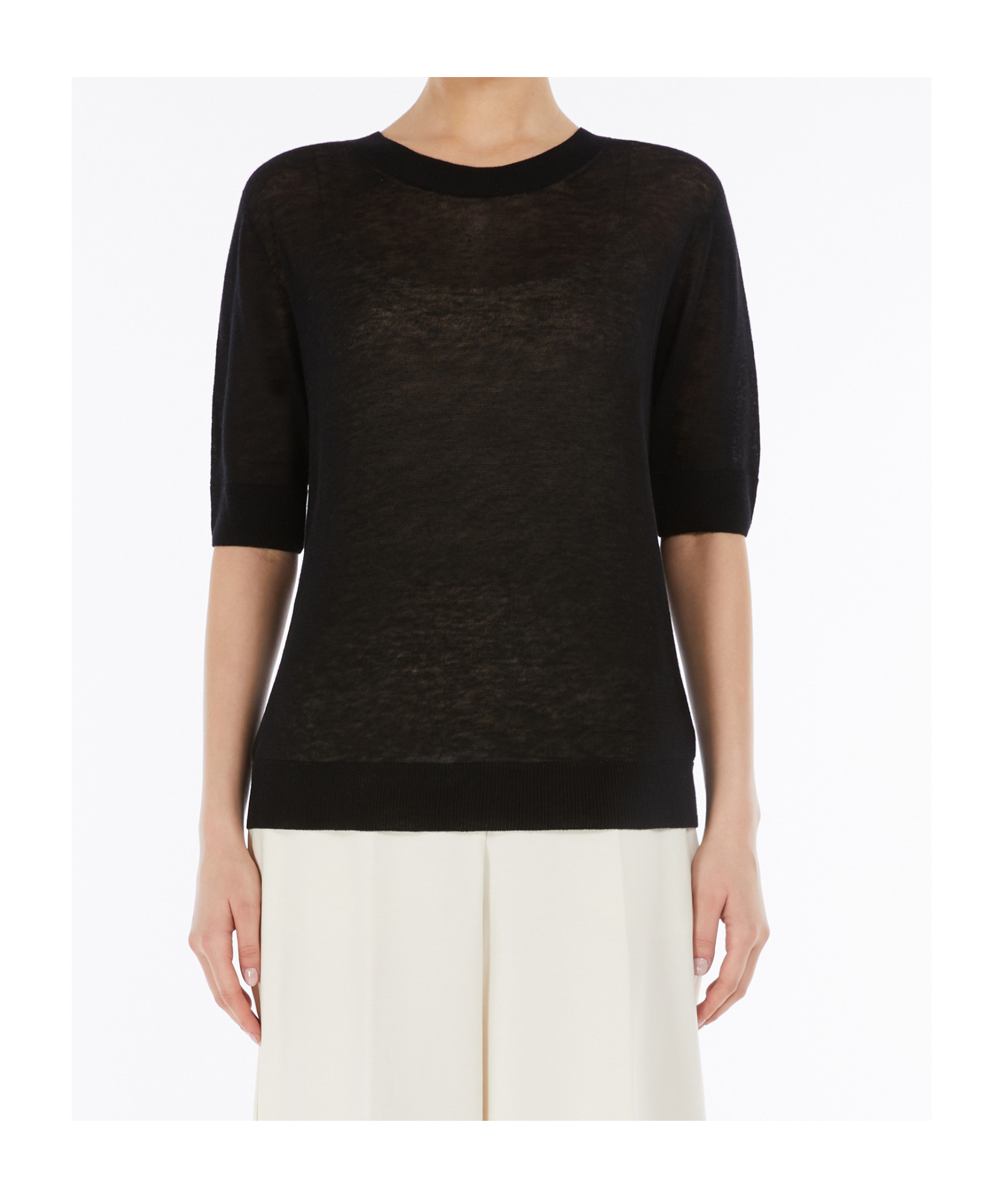 Max Mara Crew Neck Wool Sweater And Camisole