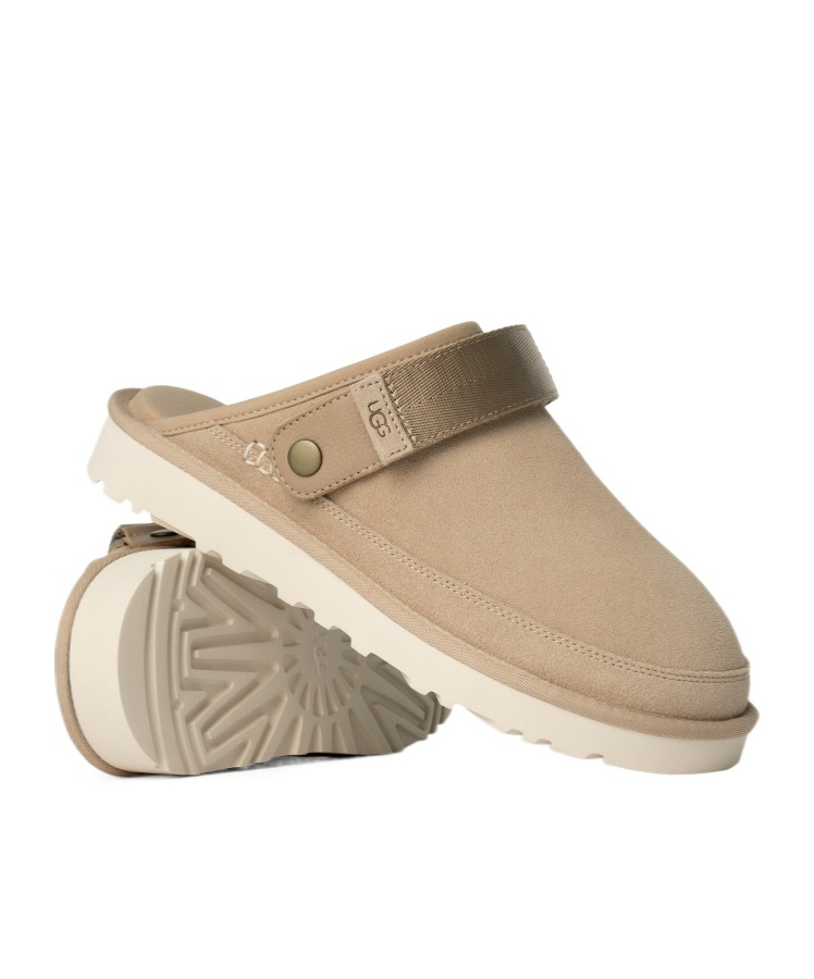 Shop Ugg Logo-debossed Slippers In Nude