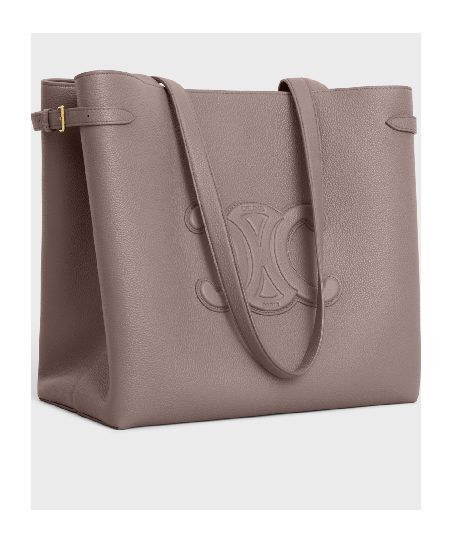 Celine Elegant Gray Leather Handbag For Women In Nude