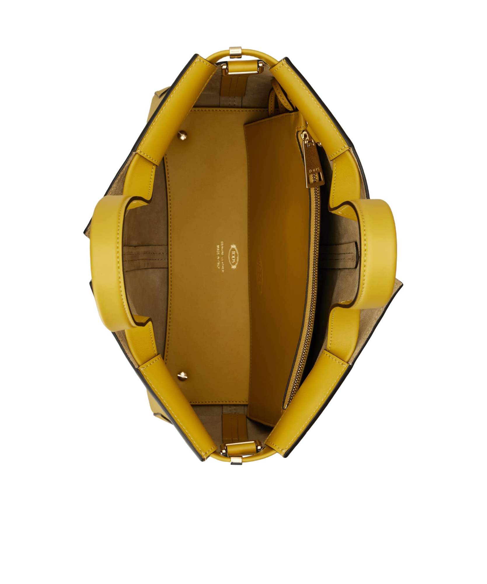 Tod's Small Di Handbag Folio Shoulder Bag In Yellow