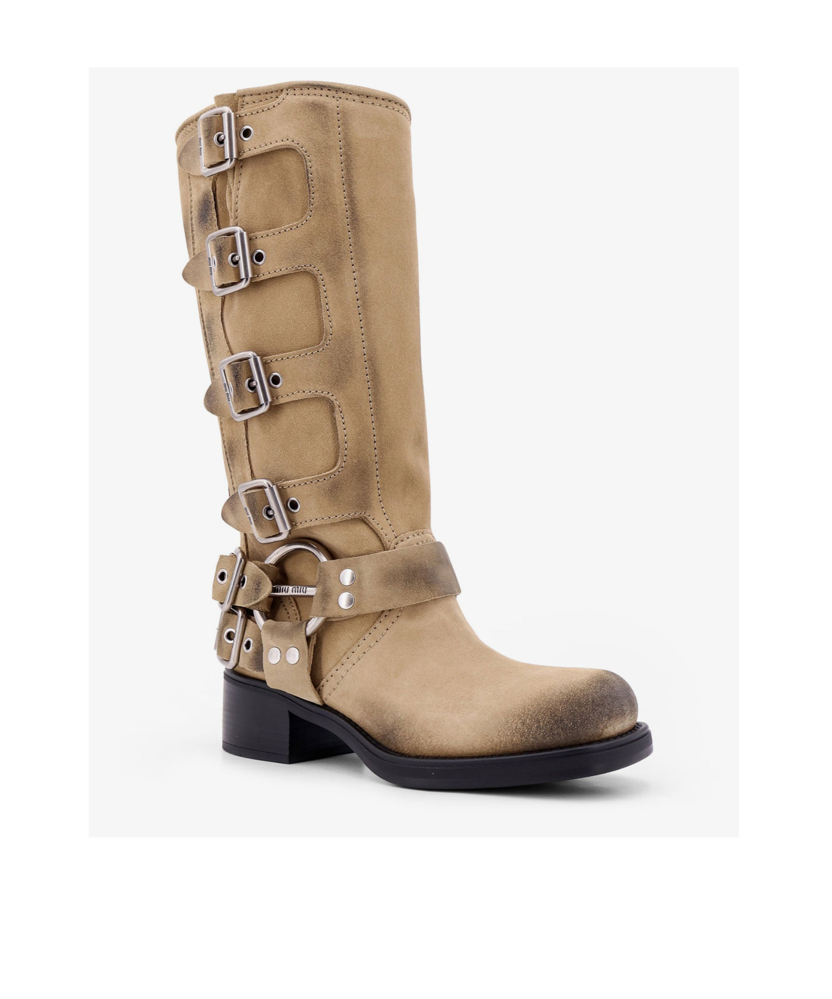 MIU MIU BIKER BUCKLE BOOTS