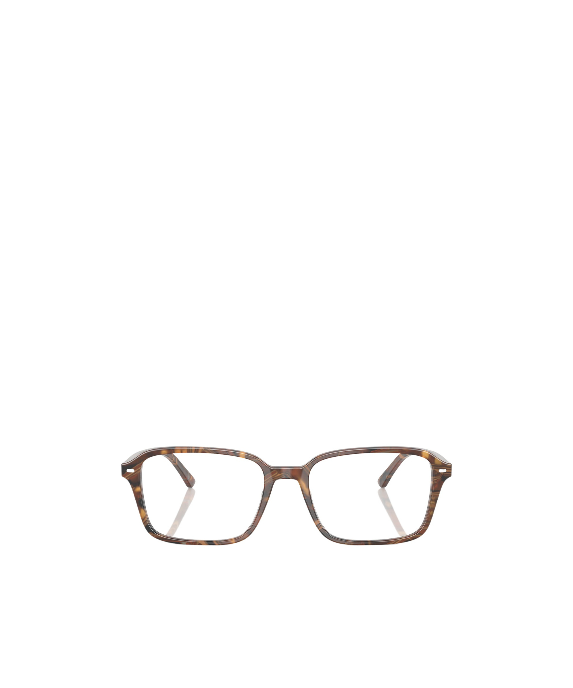 Ray Ban Geometric Flat Mirror In Brown