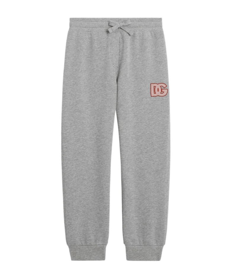 Dolce & Gabbana Logo-embroidered Track Pants In Gray