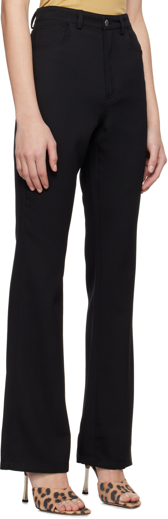 Re/done Black Riding Trouser Jeans In Black