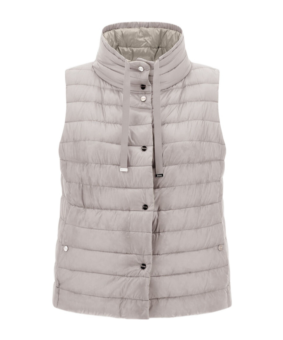 Herno Reversible Sleeveless Jacket In Nylon Ultralight In Gray