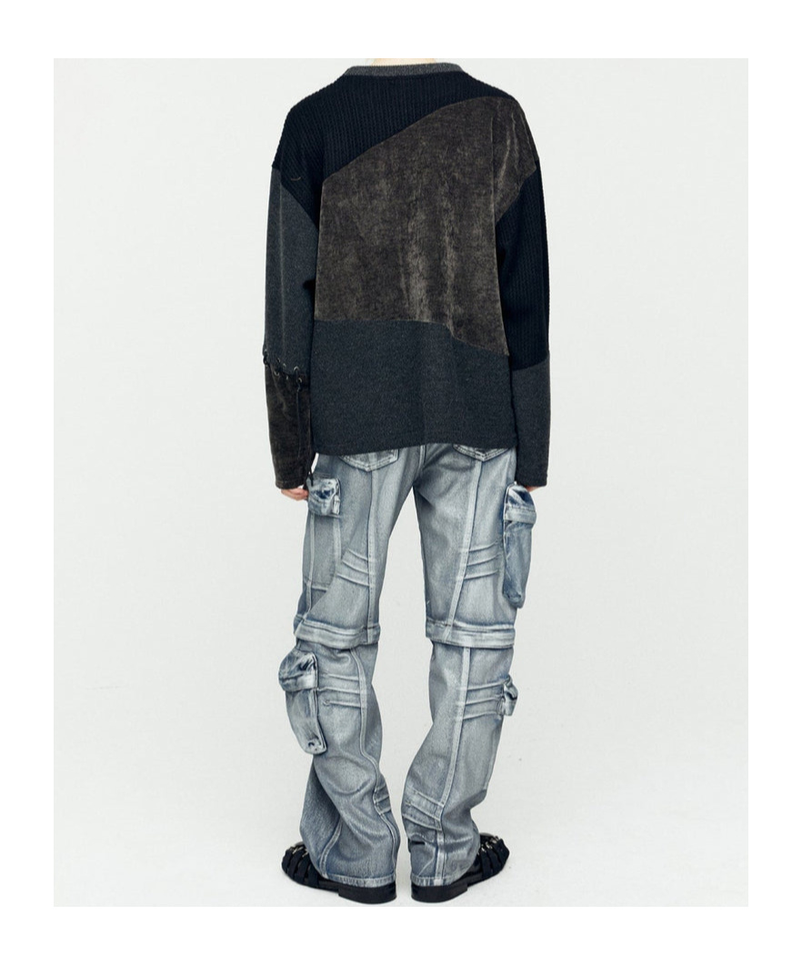 Andersson Bell Strap Loose Sweater In Black