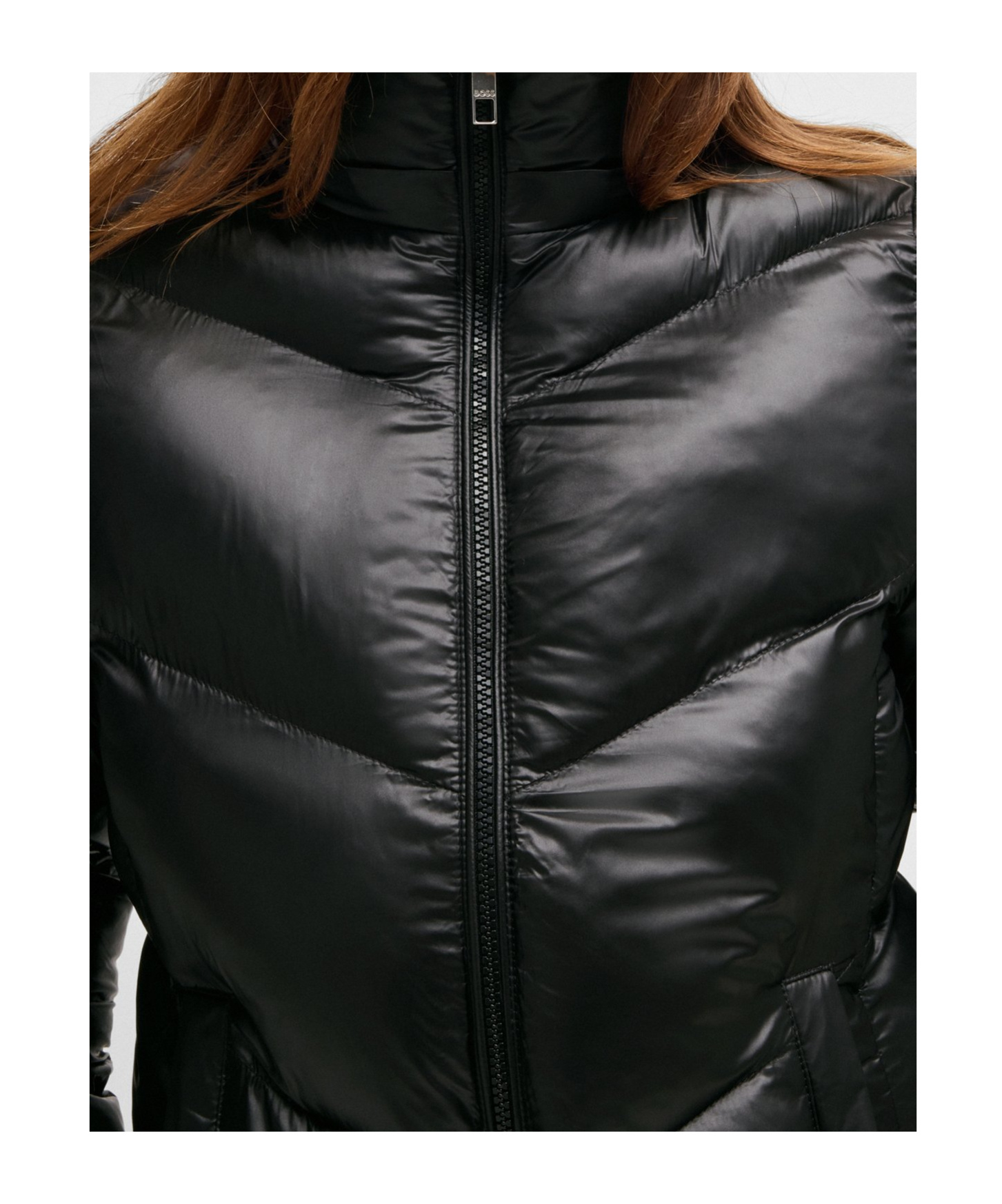 Hugo Boss Water-repellent Padded Jacket With Adjustable Hood In Black