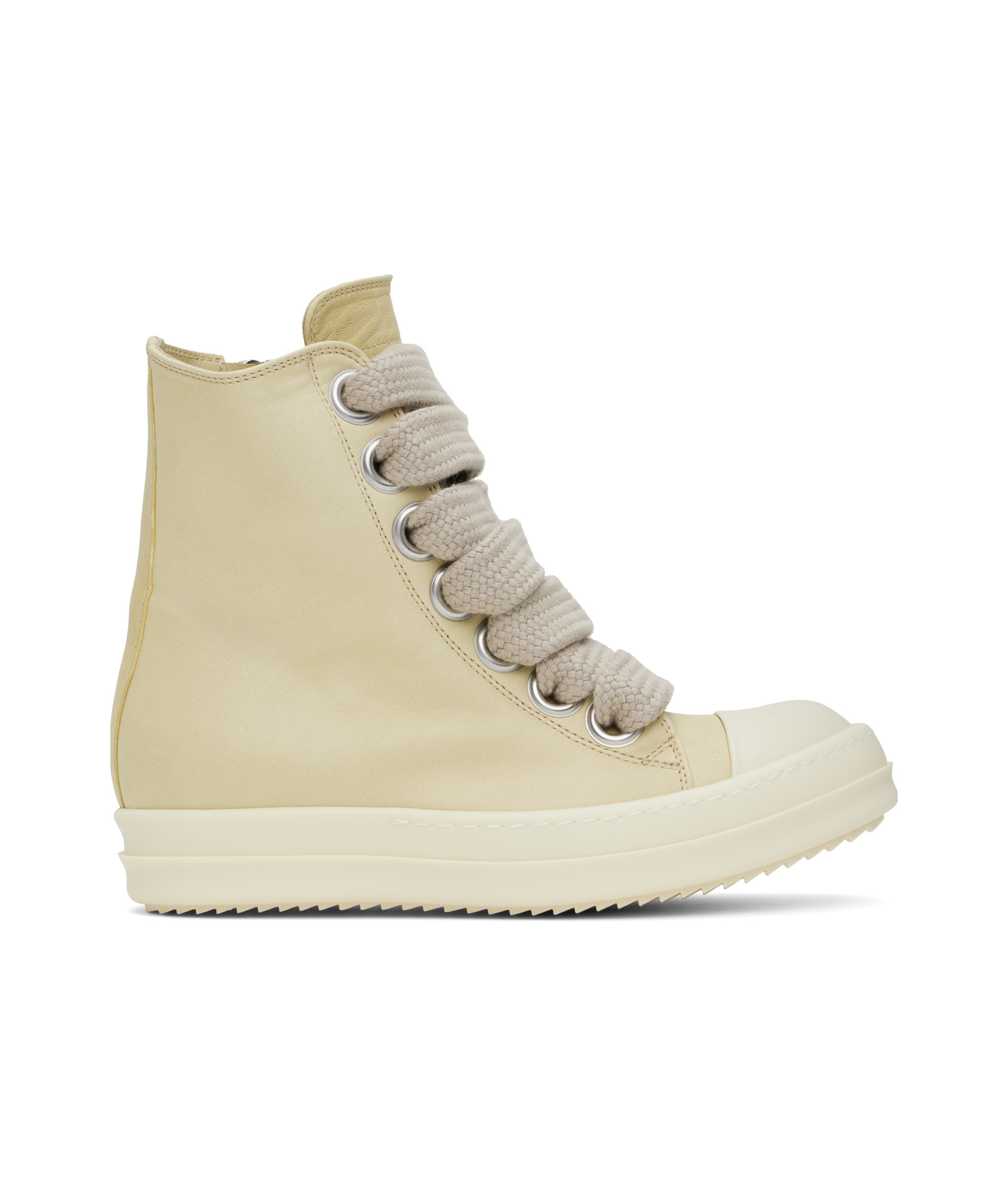 Rick Owens Lace-up High-top Sneakers In Nude