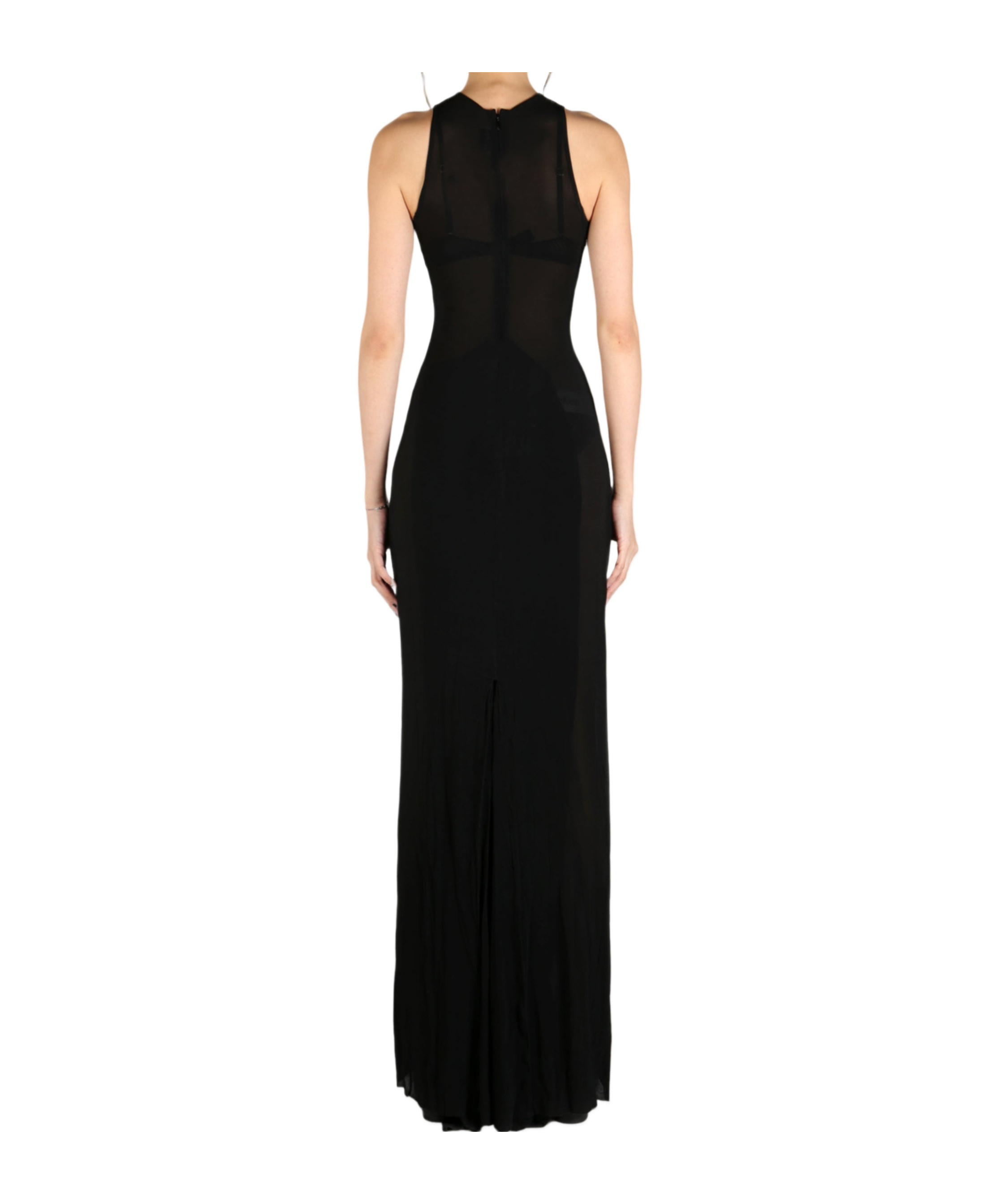 Shop Jean Paul Gaultier With Covered Cup Detail Light Jersey In Black