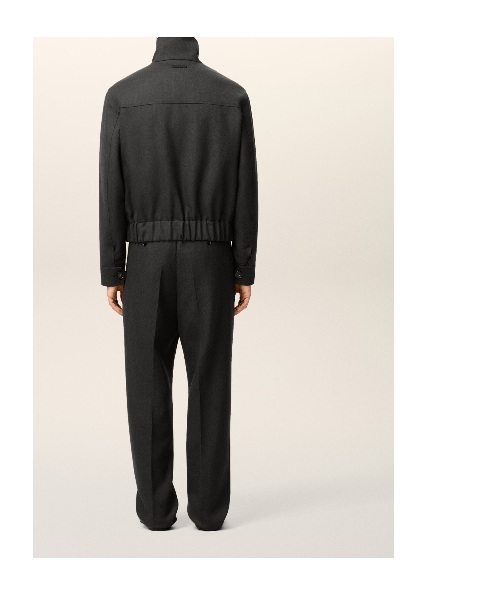 Ami Alexandre Mattiussi Harrington Wool Gabardine Jacket In Black