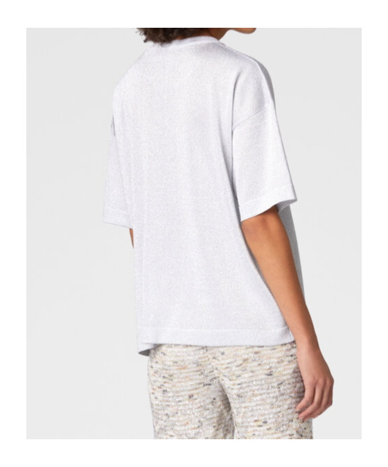 Shop Missoni Oversized Crewneck Sweater In White