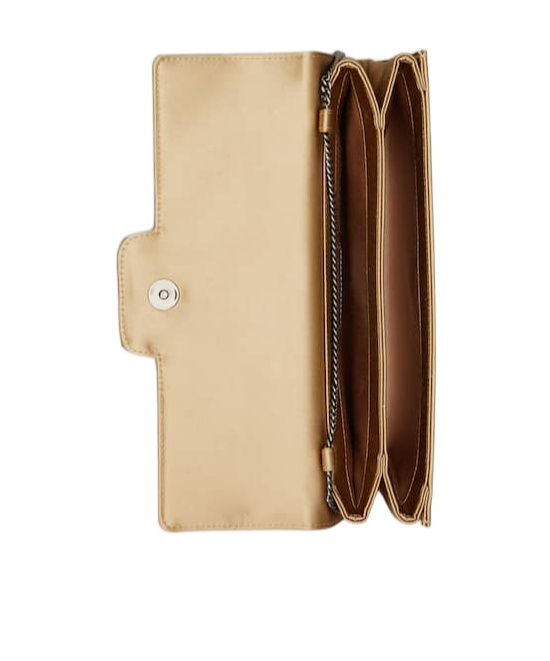 Roger Vivier Efflorescence Silk Satin Clutch In Nude