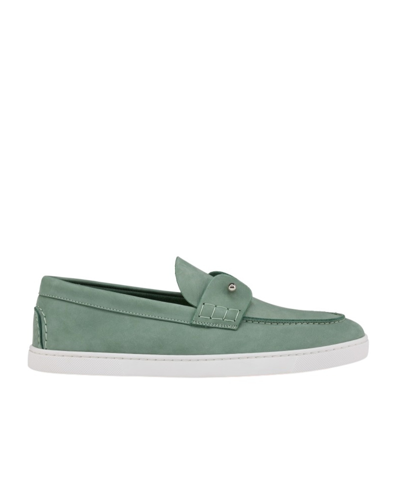 Christian Louboutin Boat Round Toe Loafers With Metal Hardware