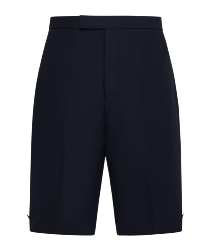 Thom Browne High-rise Backstrap Shorts In Black