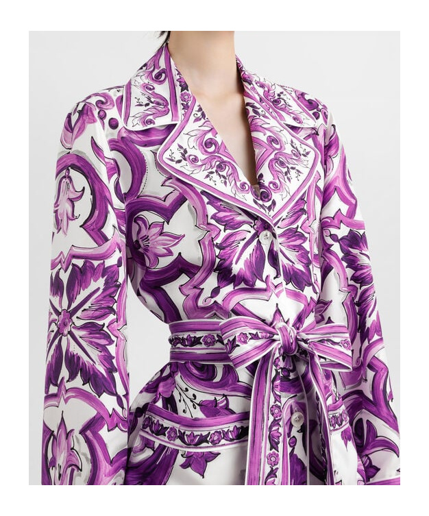 Dolce & Gabbana Pajama Shirt Sweaters And Cardigans Multicolor In Purple