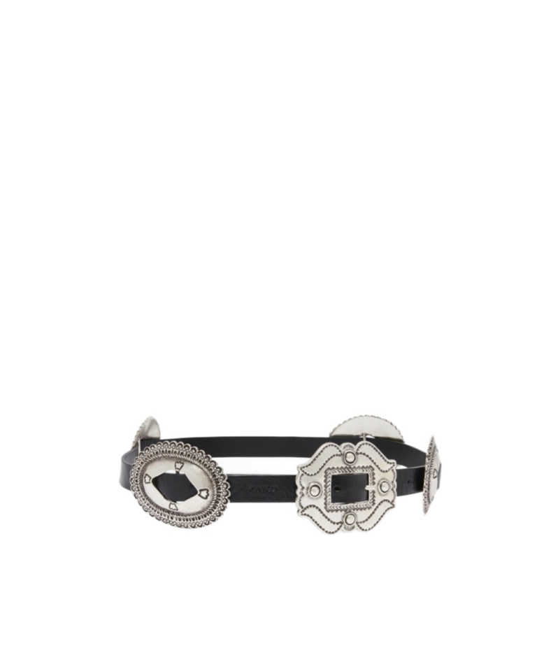 Pinko Belt With Large Buckle, 2cm In Gray