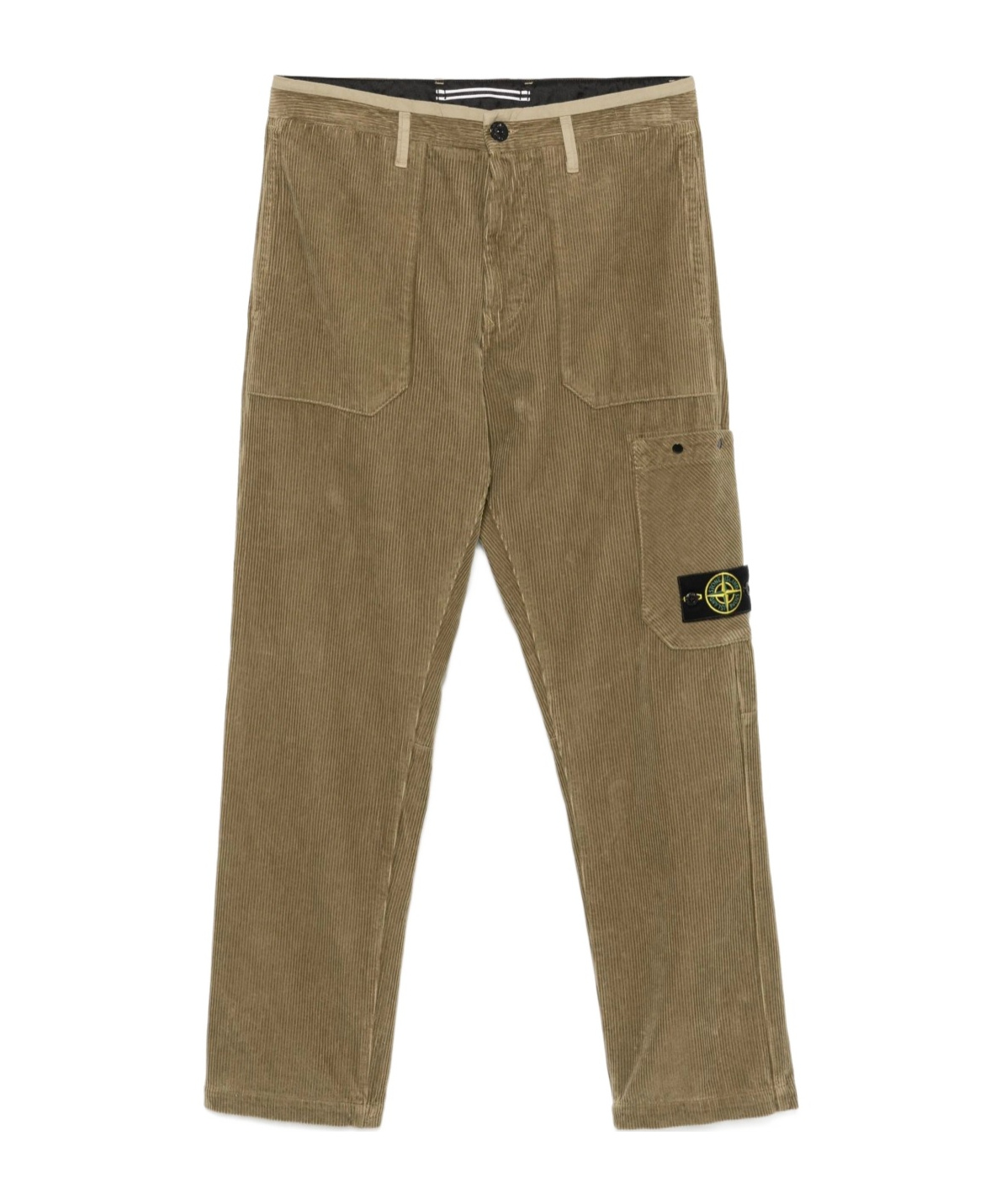 Stone Island Corduroy Trousers In Brown