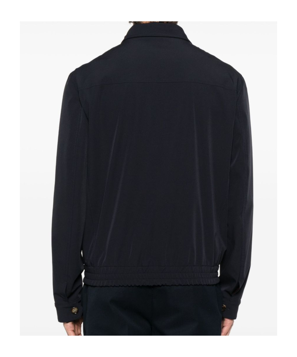 Brunello Cucinelli Zip-fastening Elasticated-hem Bomber Jacket In Black