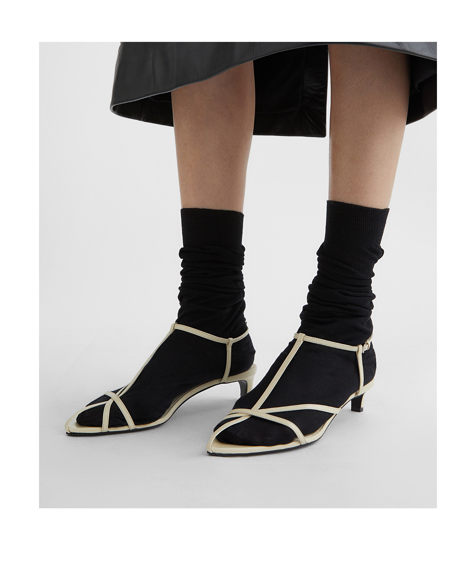 Jil Sander 45 Leather Sandals In Nude