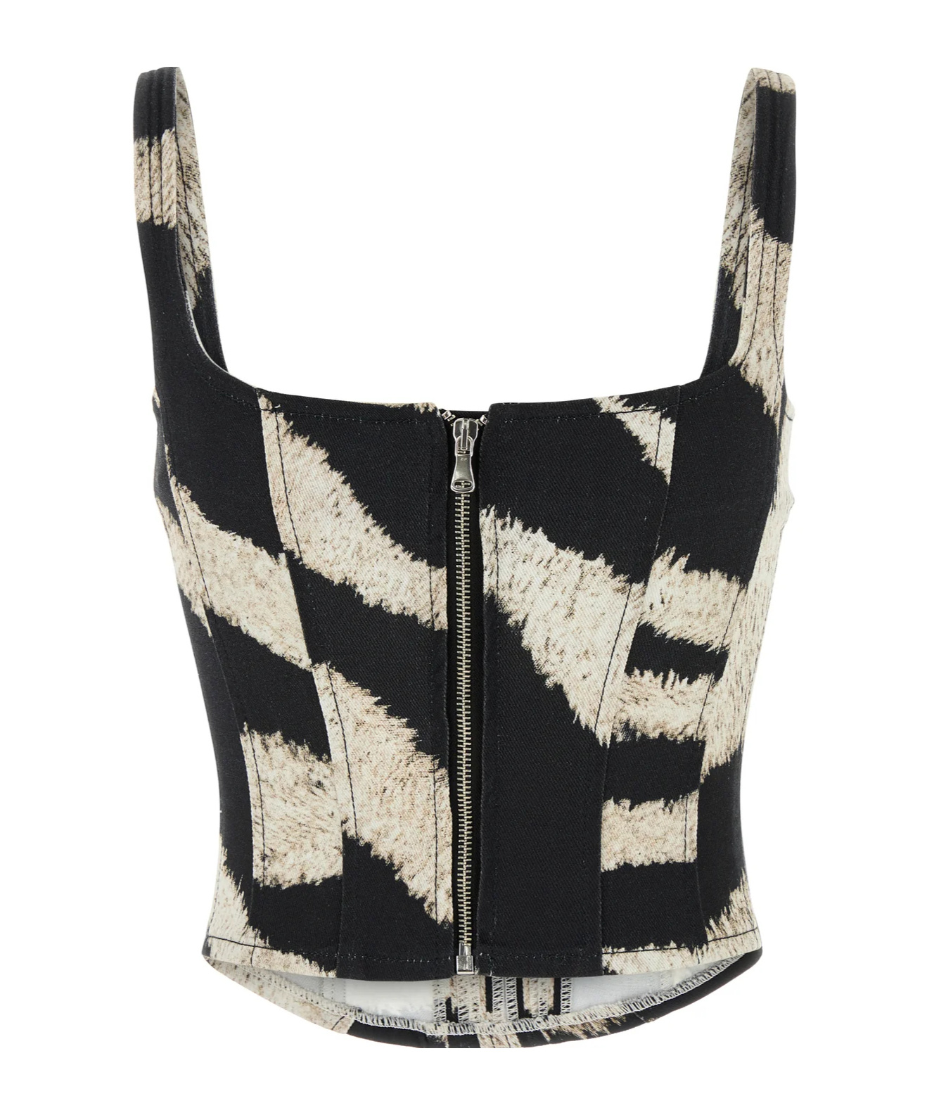 Giuseppe Di Morabito Zebra-print Corset In Multi