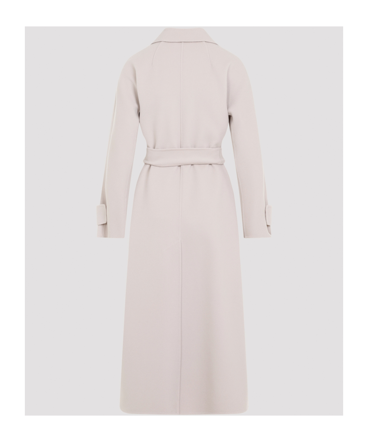 Max Mara Double-breasted Wool Coat In White