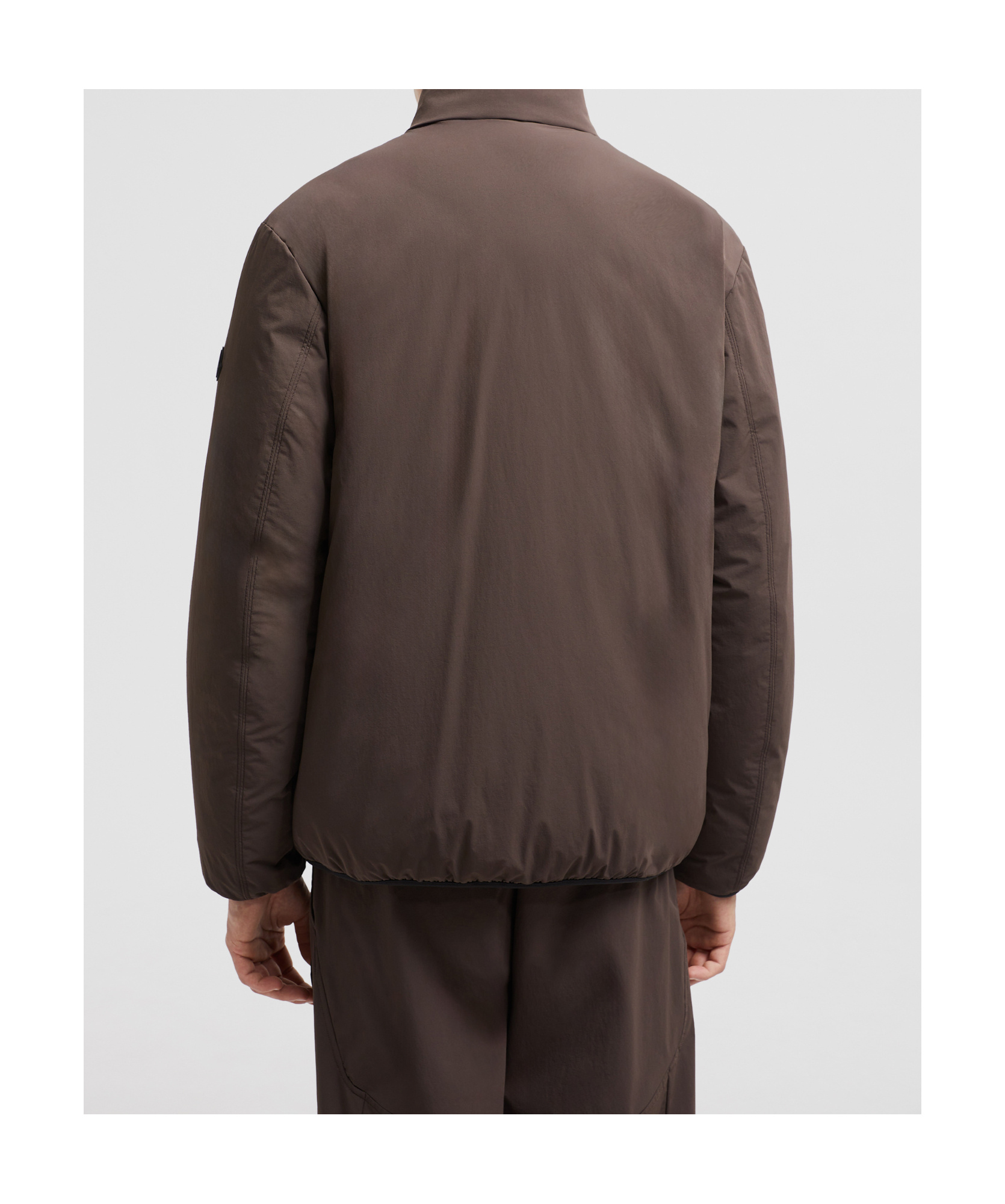 Moncler Double-sided Down Coat In Brown