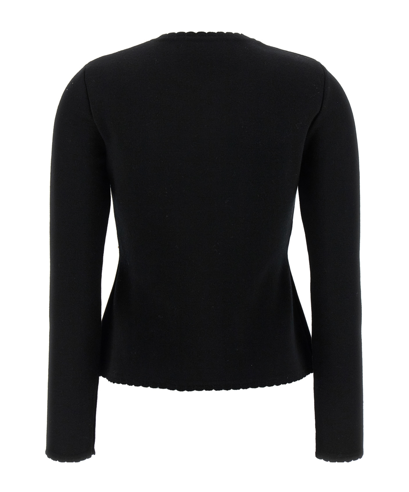 Moschino Metallic-trim Tailored Blazer In Black