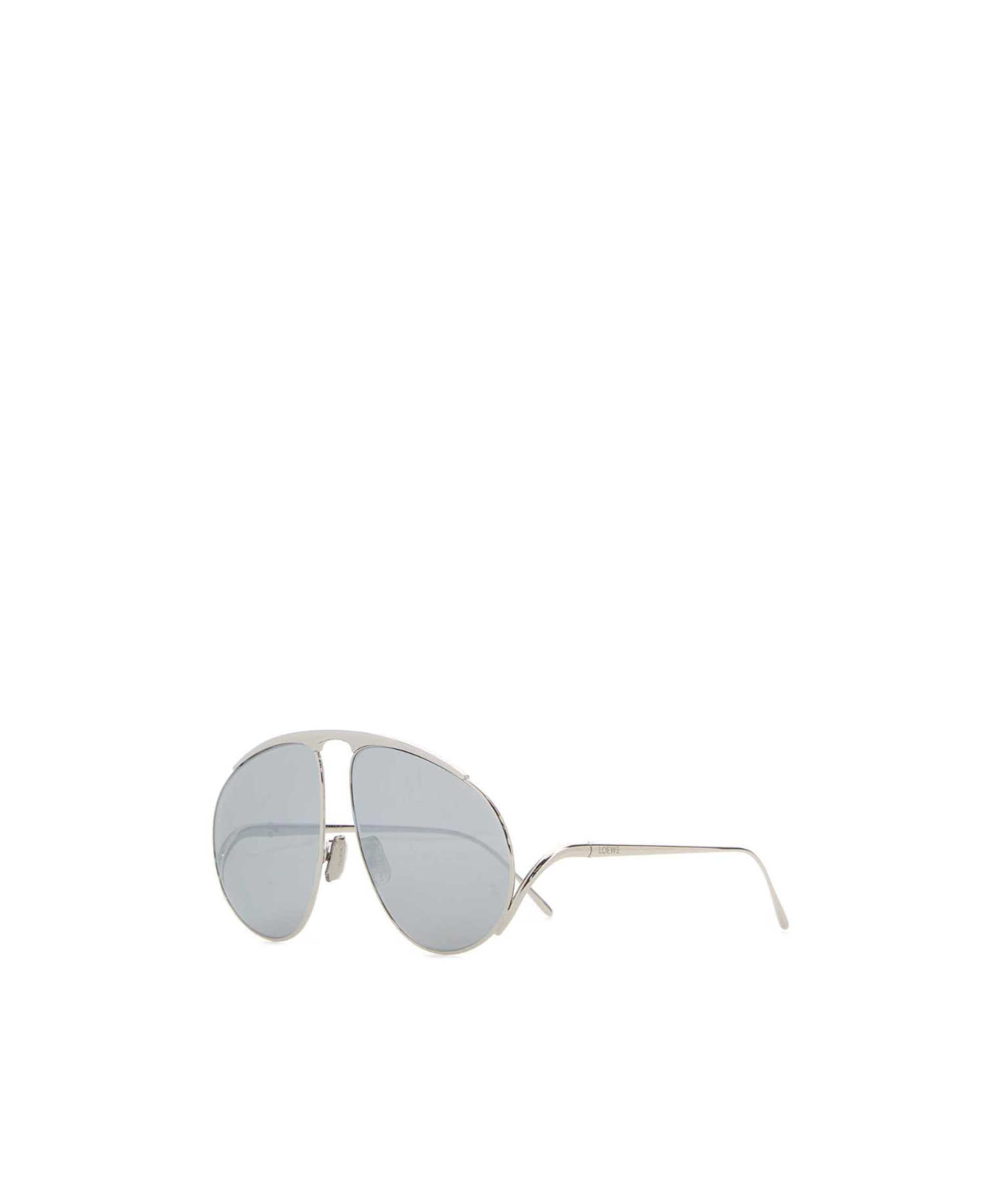 Loewe Hillock Aviator-frame Metal Sunglasses In White