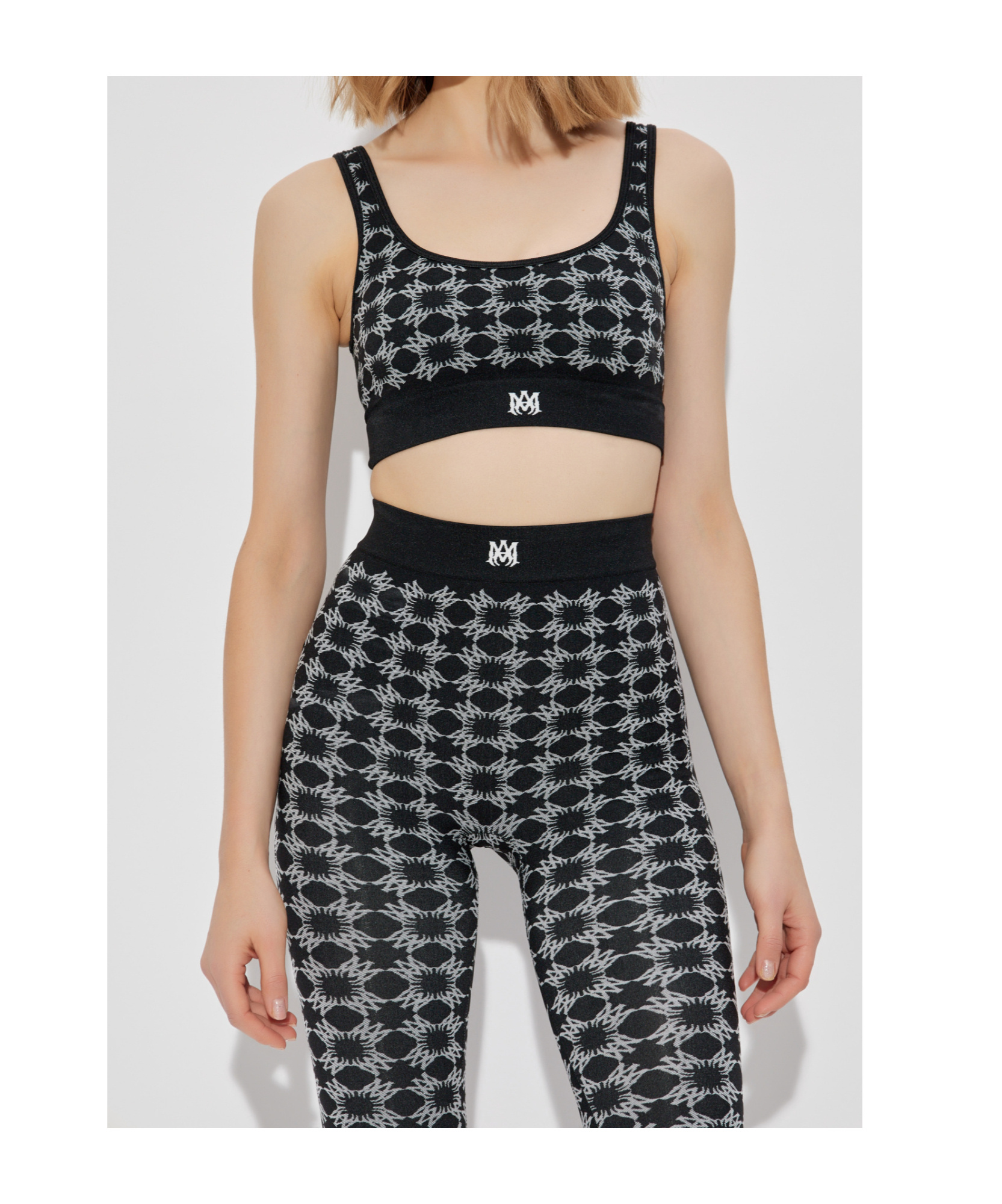 Amiri Black Ma Quad Seamless Sport Bra In Black