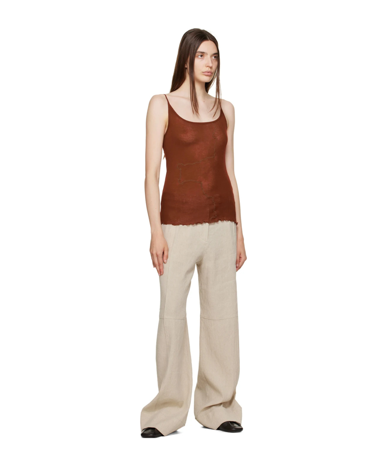 Baserange Spoon Collar Sling In Brown