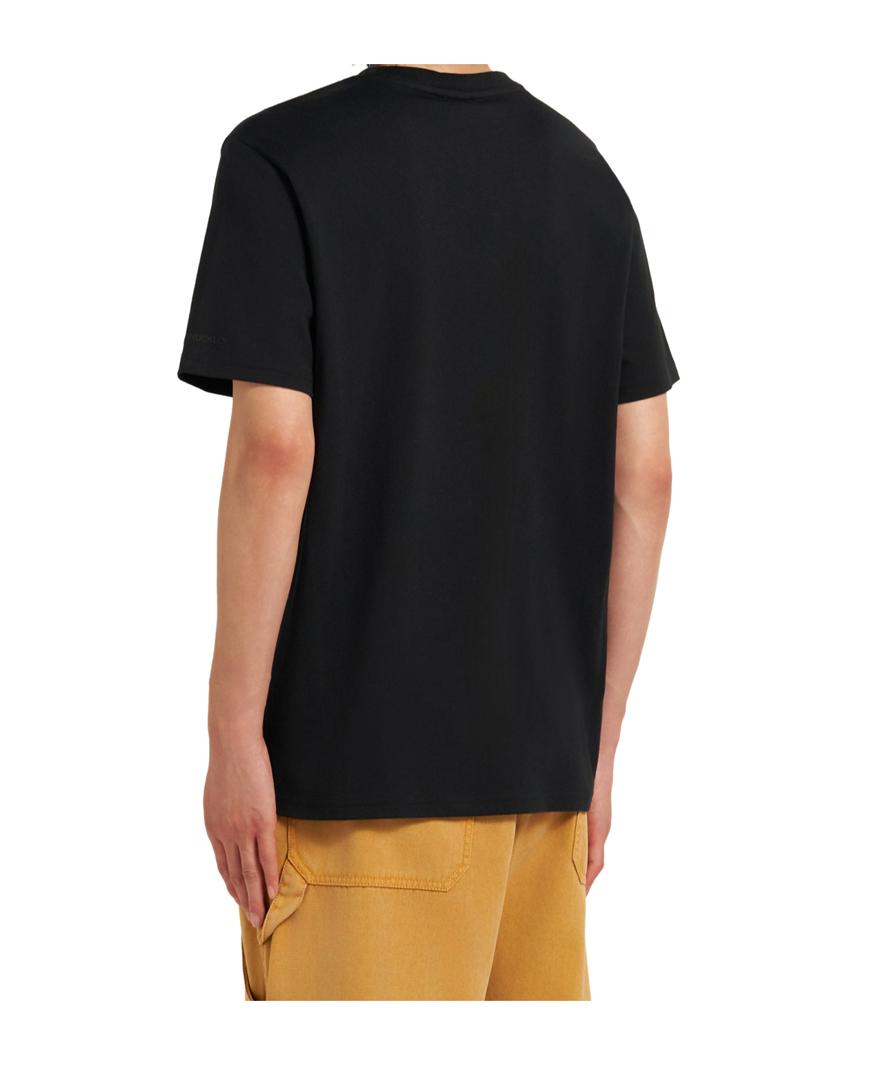 Moose Knuckles Short Sleeve Chamblee Leaf T Shirt Black In Black