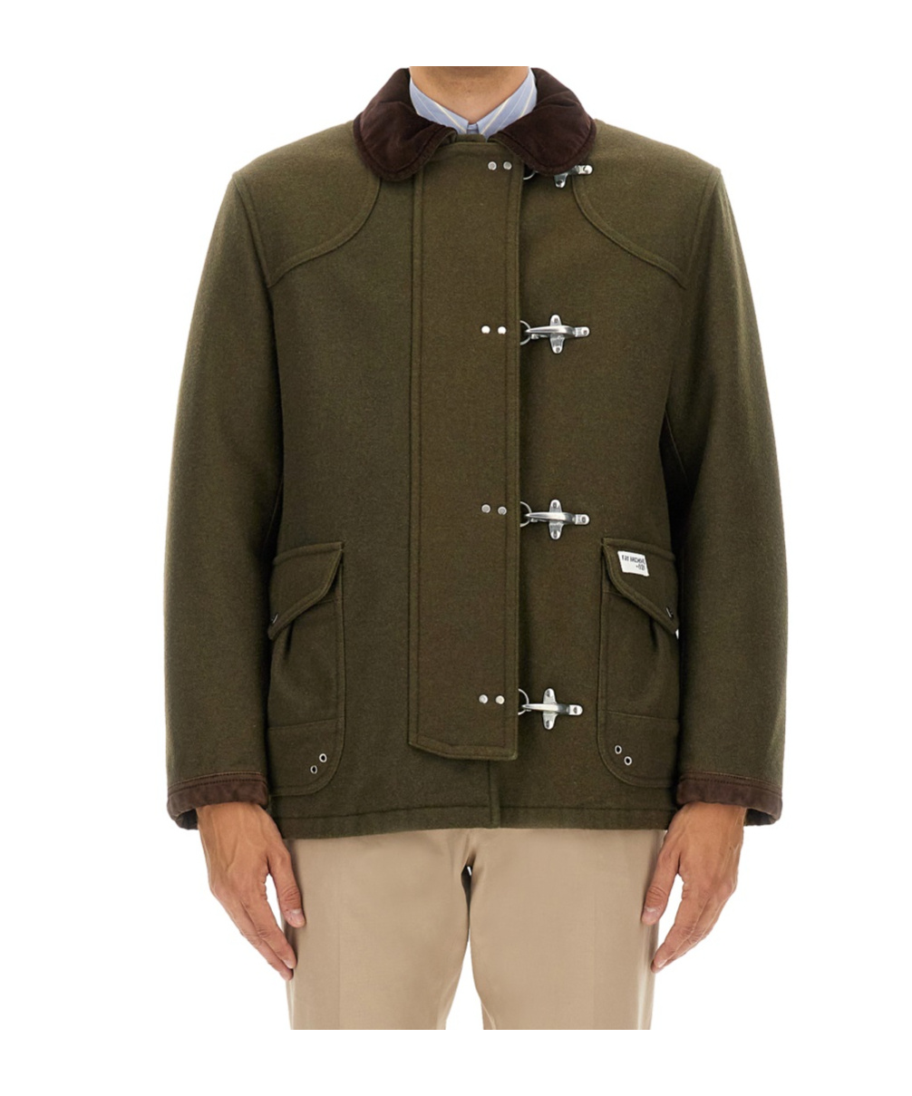 Fay Hook-fastening Patch-pocket Parka In Green