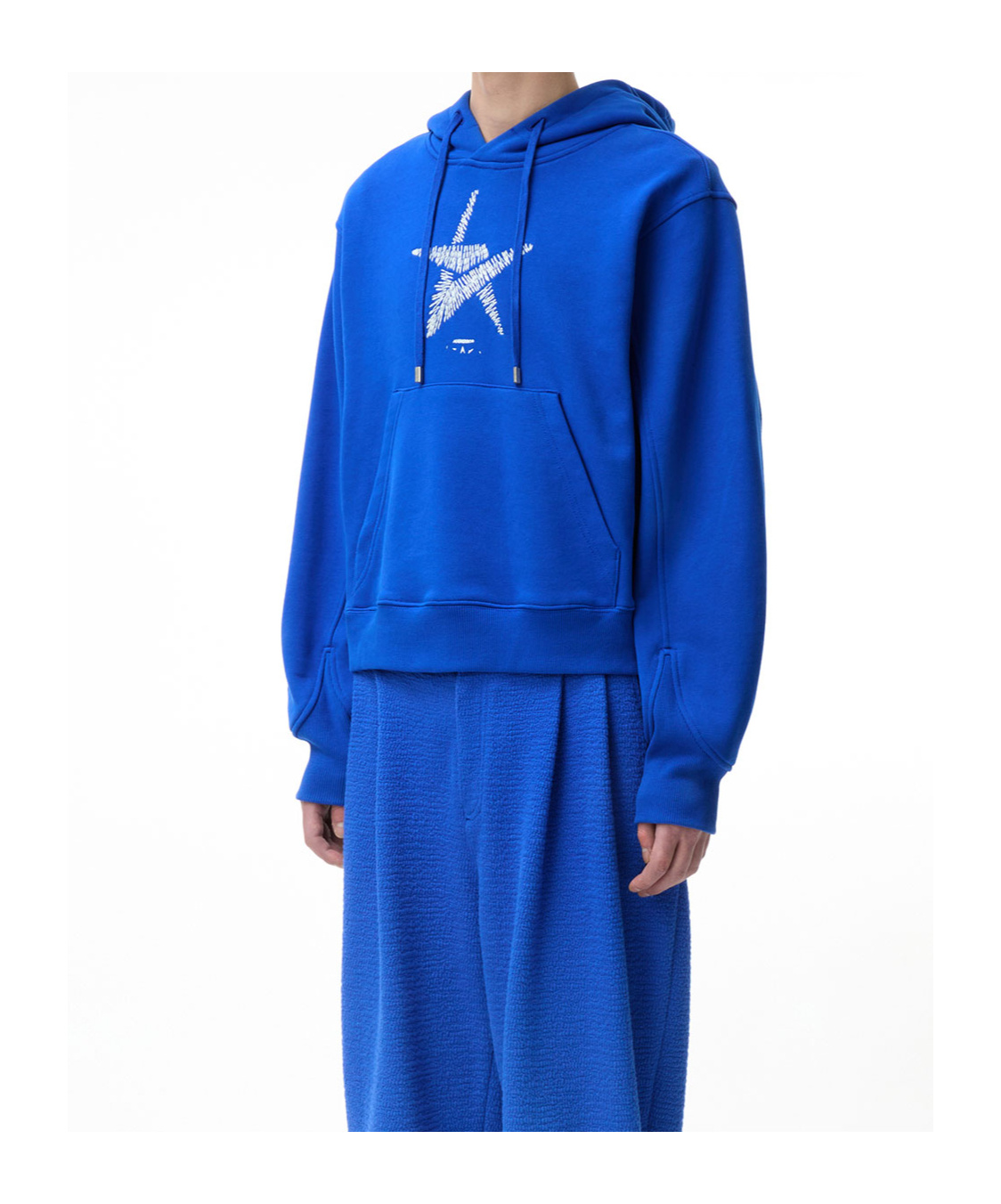 Ader Error Hooded Sweater In Blue