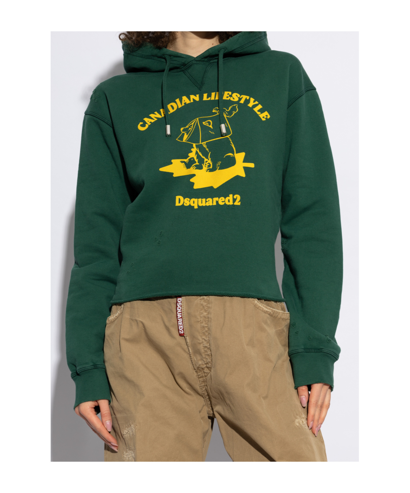 Dsquared2 Long-sleeved Sweater In Green