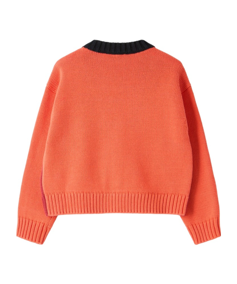 Il Gufo Kids' V-neck Cardigan In Orange