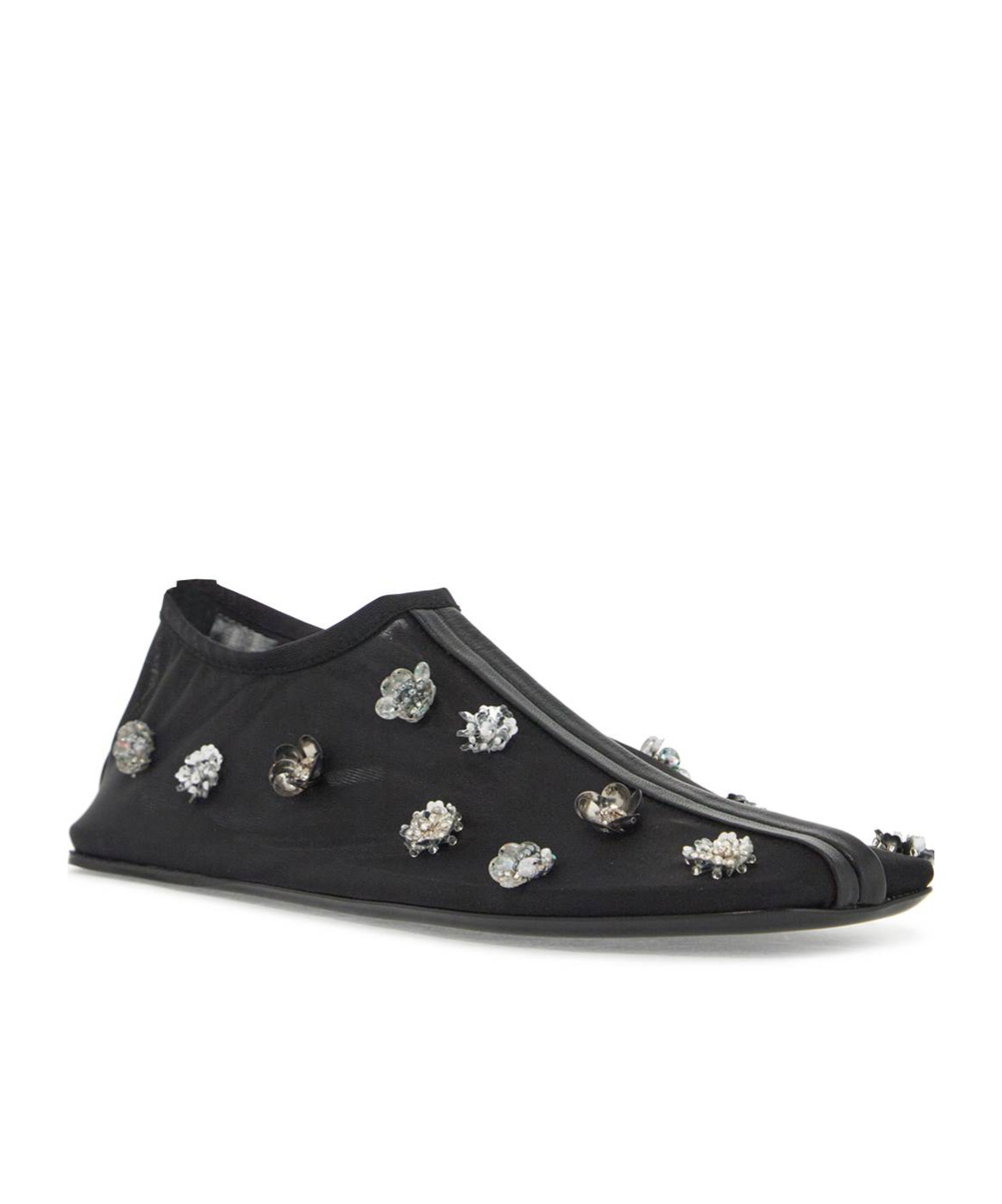 Shop Christopher Esber Sequins And Beaded Decorative Ballet Shoes In Black