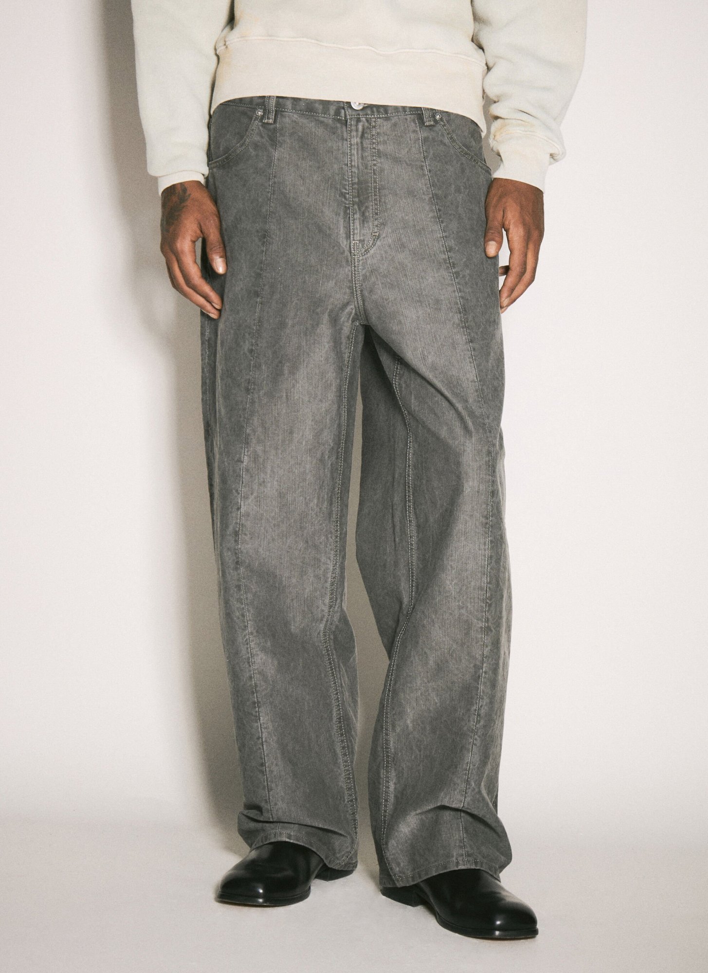 Our Legacy Fatigue Cut High-rise Wide-leg Jeans In Black