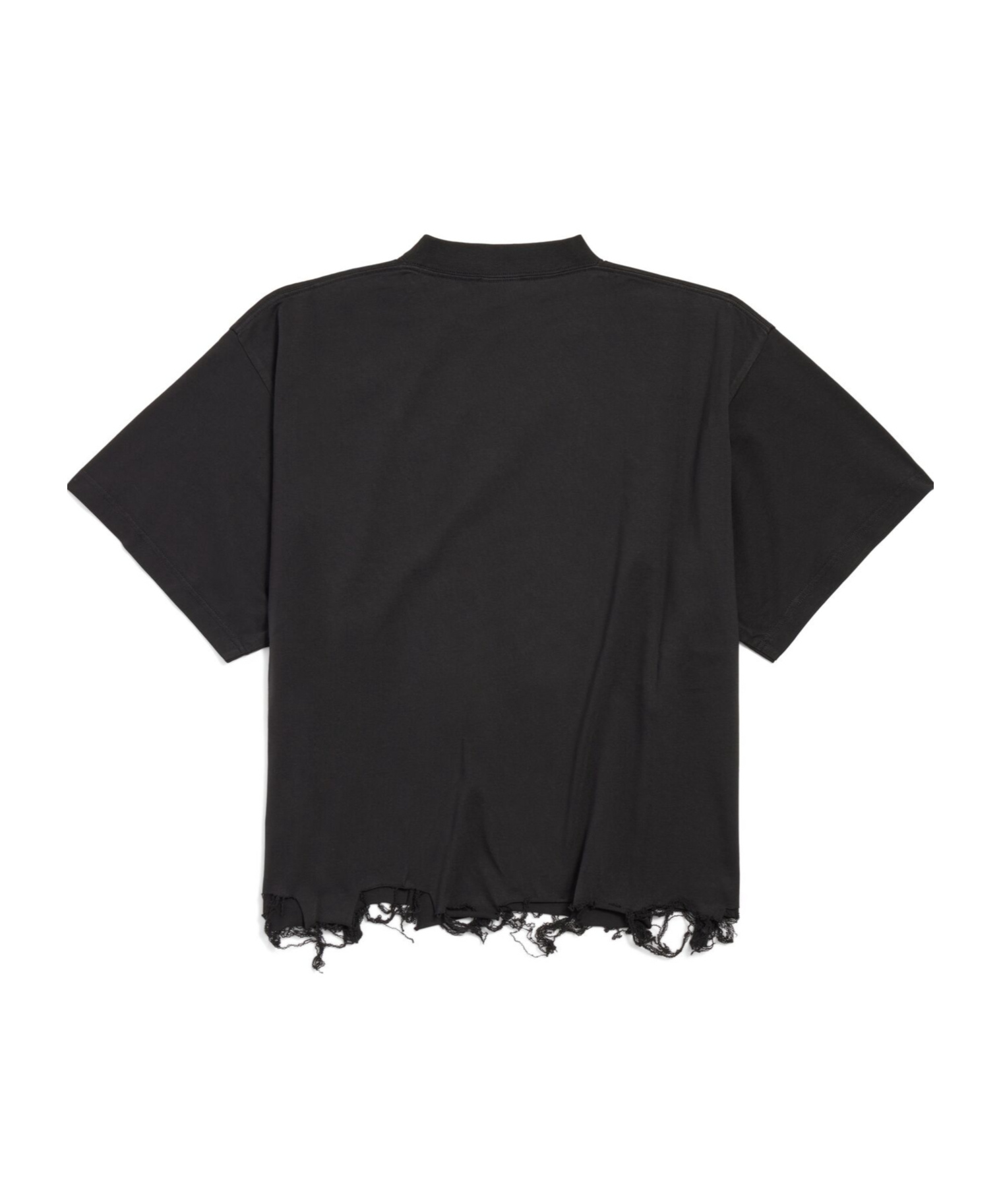 Balenciaga Bb Classic-embroidered Cropped T-shirt In Black