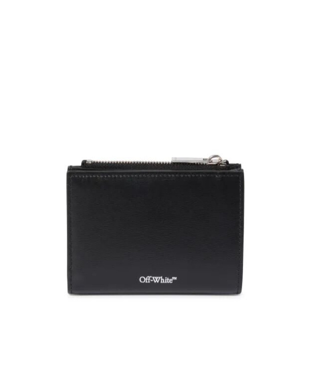 Off-white Jitney Logo Printed Zip-up Wallet In Multi