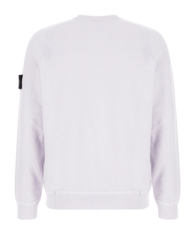 Stone Island Light Sweatshirt With Logo Badge In White