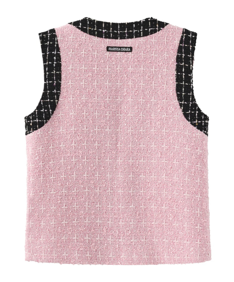 Marissa Chiara V-neck Vest In Pink