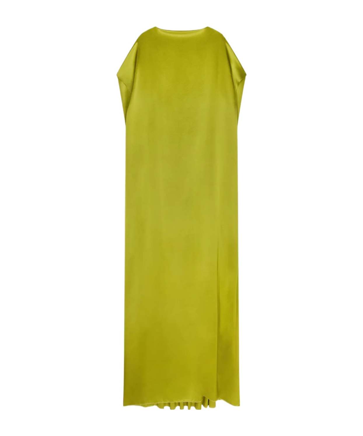 Dries Van Noten Daffie Short-sleeve Drawstring Dress In Green