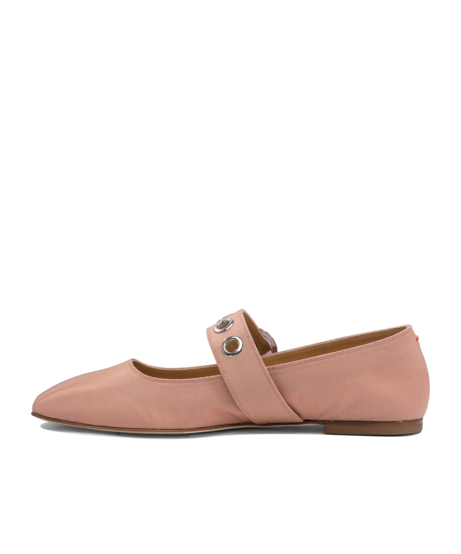 Aeyde Uma Eyelet-buckle Ballet Flats In Nude