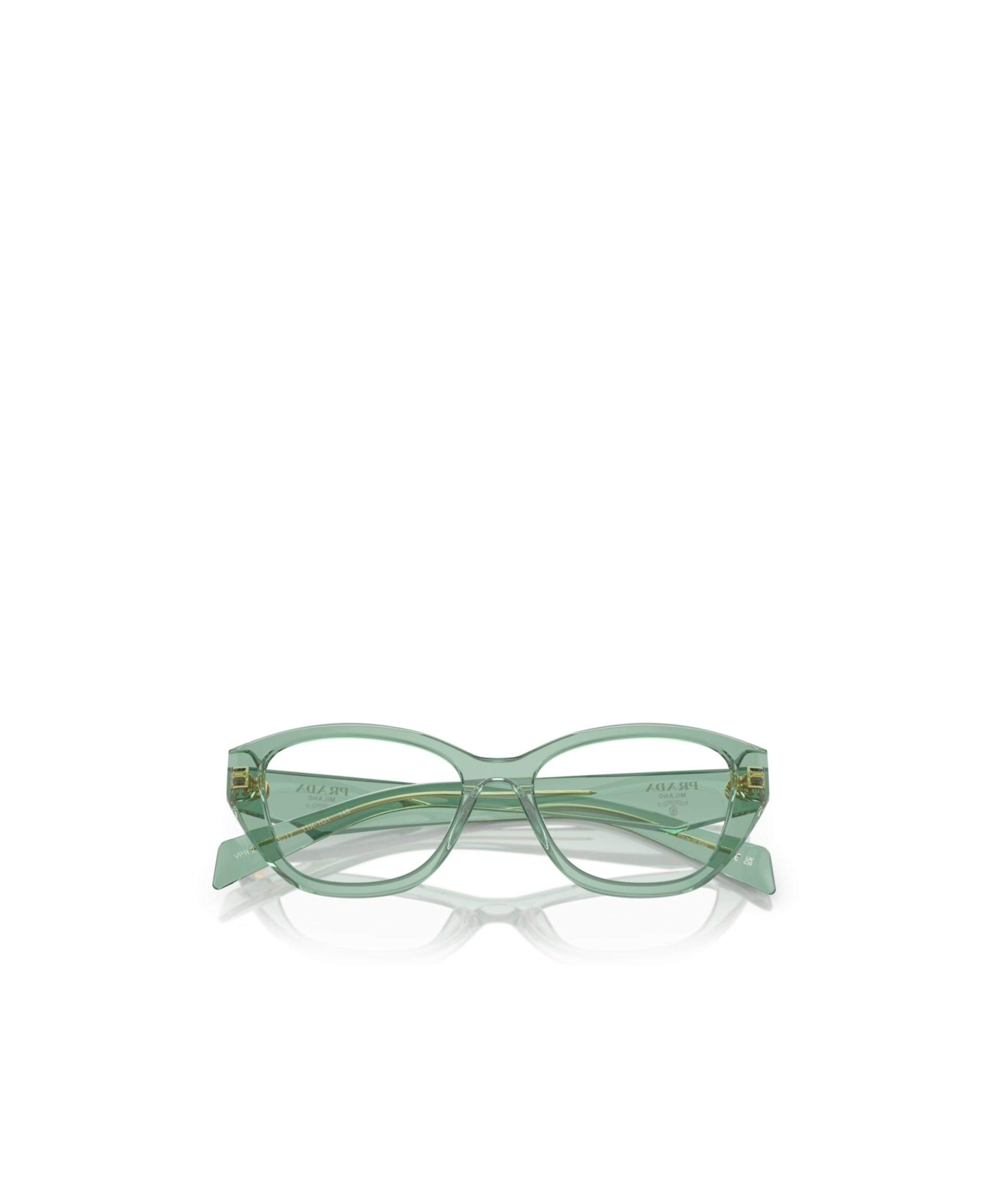 Prada Logo Flat Mirror In Green